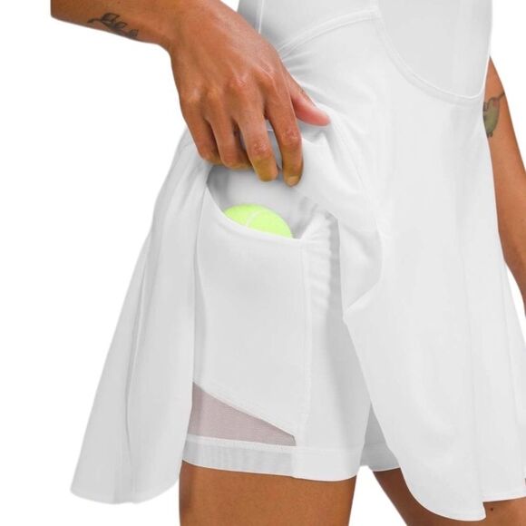Lululemon Everlux Short-Lined Tennis Tank Top Dress 6" Short Inseam White Size 6 - Picture 3 of 13